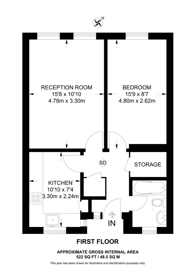 Квартира в Лондоне, Великобритания, 49 м² - фото 7