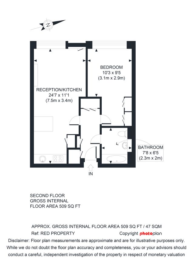 Квартира в Лондоне, Великобритания, 47 м² - фото 8