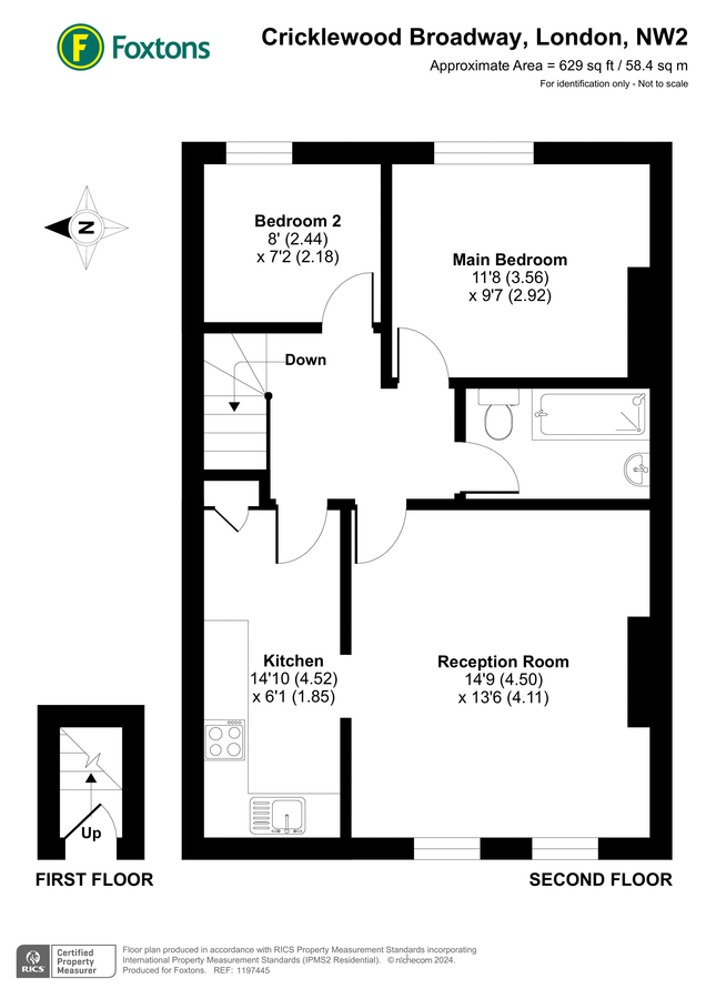 Квартира в Лондоне, Великобритания, 58 м² - фото 10