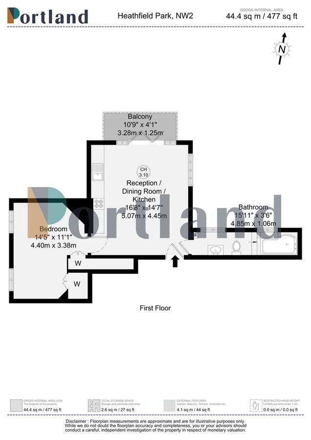 Квартира в Лондоне, Великобритания, 44 м² - фото 13