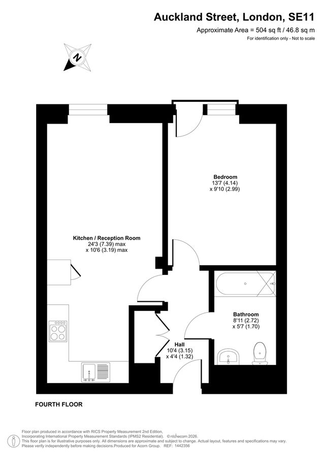 Квартира в Лондоне, Великобритания, 47 м² - фото 15