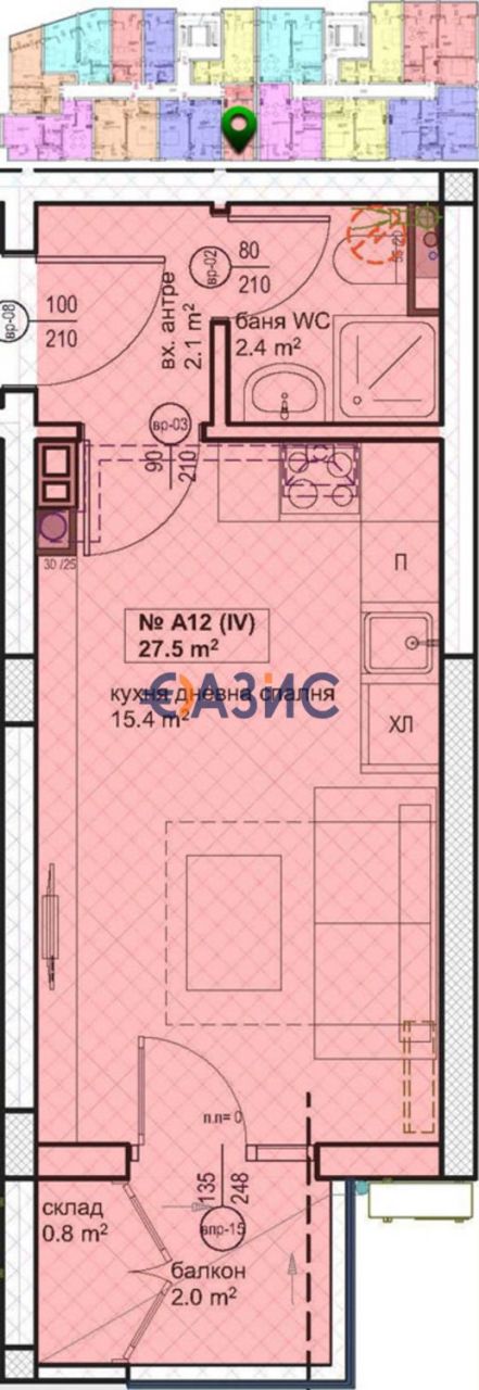Апартаменты в Бургасе, Болгария, 32.7 м² - фото 5