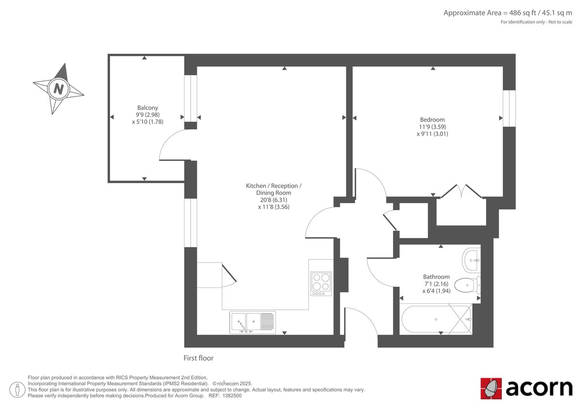 Квартира в Лондоне, Великобритания, 45 м² - фото 14