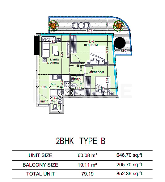 Апартаменты Дубайленд, ОАЭ, 56 м² - фото 17