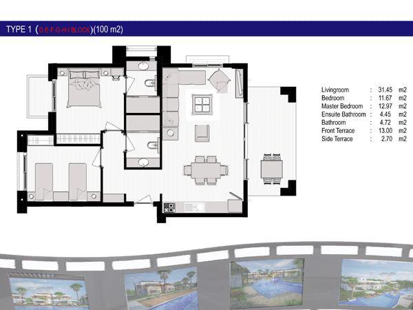 Апартаменты в Сиде, Турция, 100 м² - фото 17