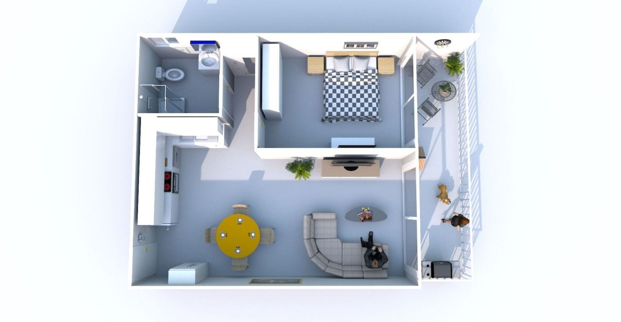 Апартаменты в Пареклисии, Кипр, 51 м² - фото 4