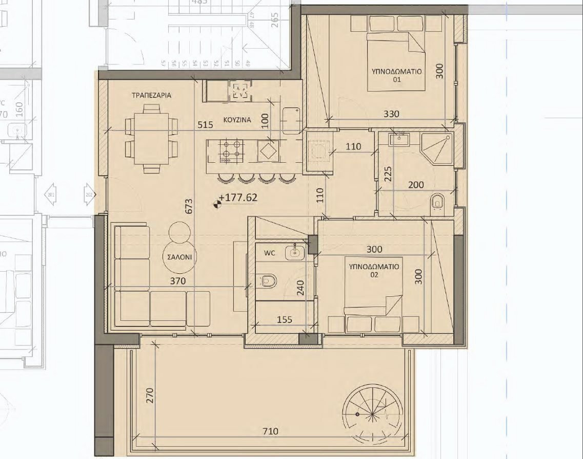 Апартаменты Agia Filaxi, Кипр, 80 м² - фото 12