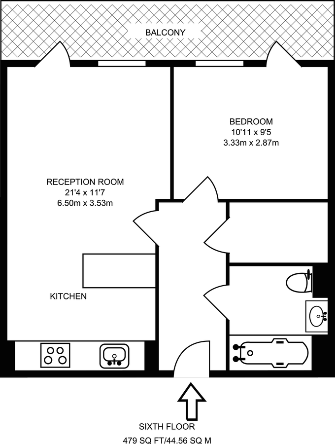 Квартира в Лондоне, Великобритания, 45 м² - фото 6