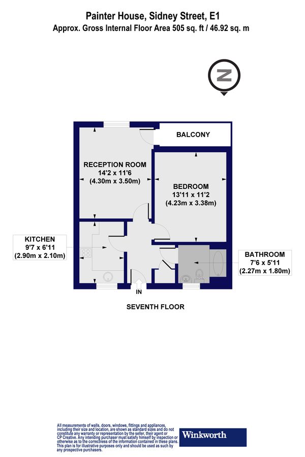 Квартира в Лондоне, Великобритания, 47 м² - фото 13