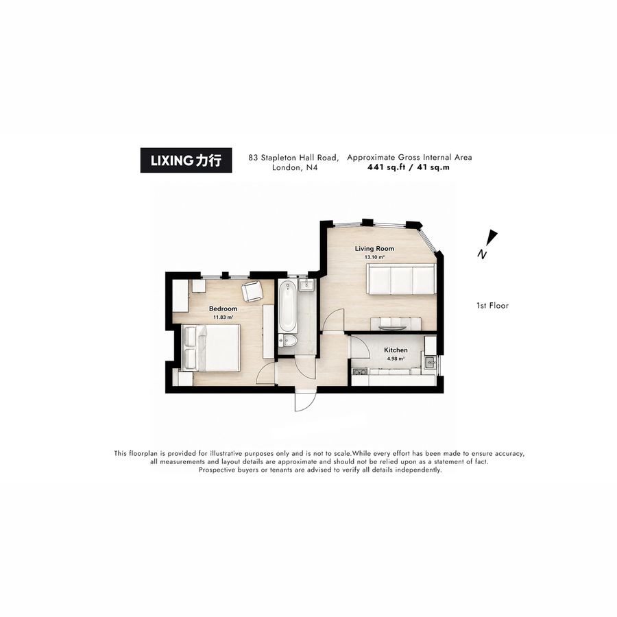 Квартира в Лондоне, Великобритания, 41 м² - фото 13