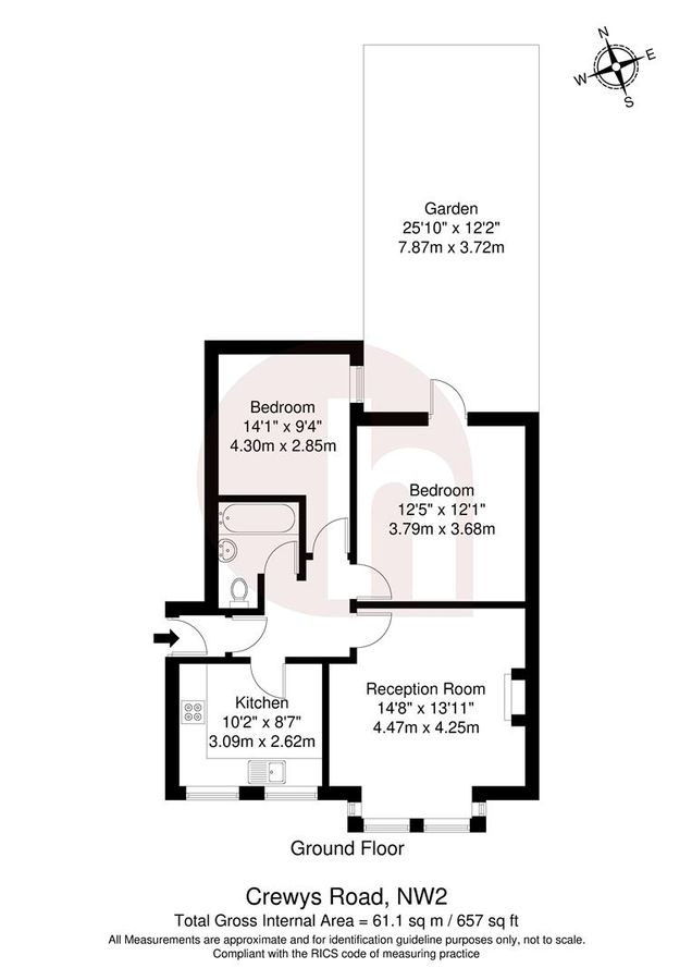 Квартира в Лондоне, Великобритания, 61 м² - фото 14
