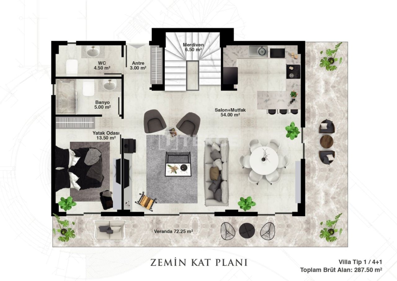 Вилла в Алании, Турция, 353 м² - фото 17