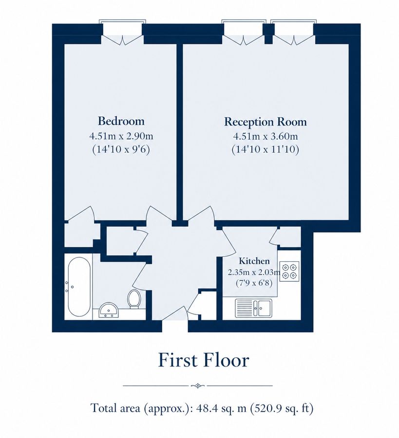 Квартира в Лондоне, Великобритания, 48 м² - фото 14