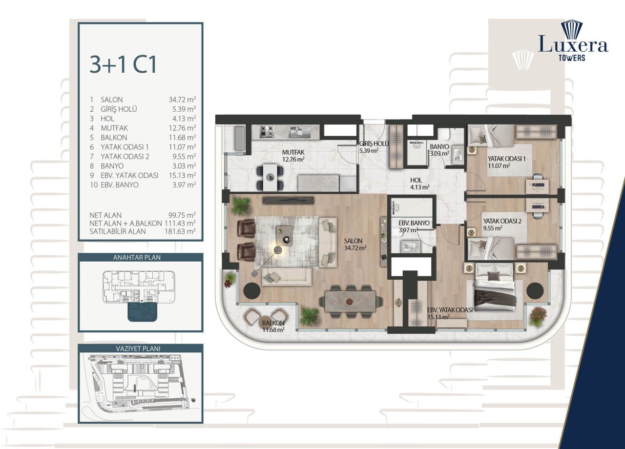 Апартаменты в Стамбуле, Турция, 87 м² - фото 11