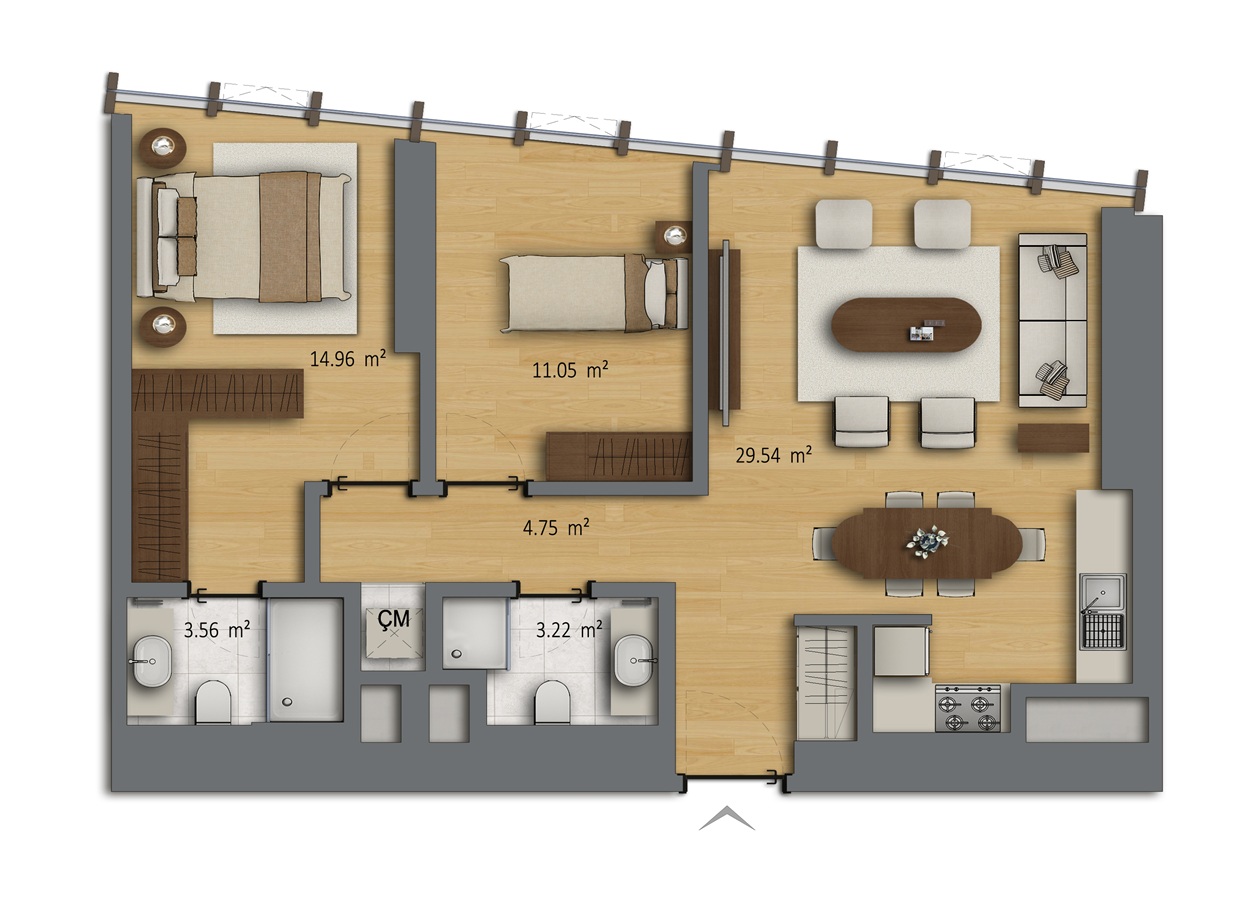 Апартаменты в Стамбуле, Турция, 75 м² - фото 7