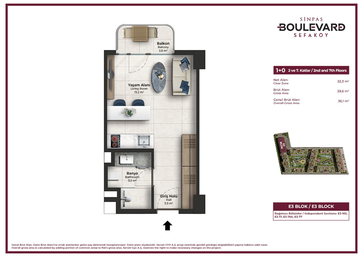 Апартаменты в Стамбуле, Турция, 45 м² - фото 6