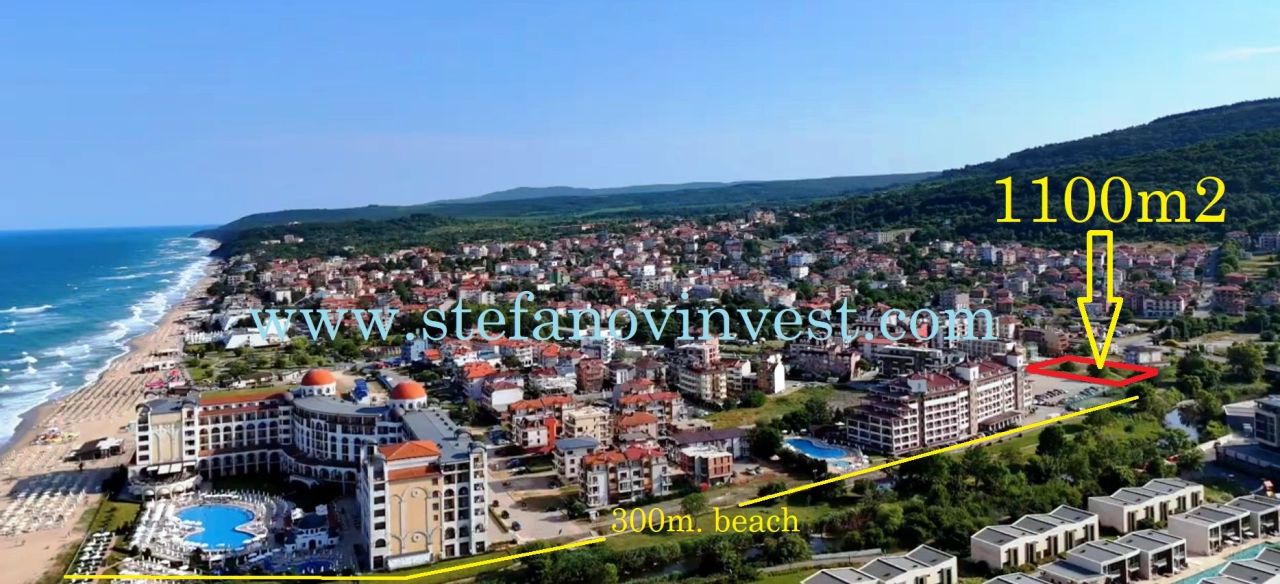 Земля в Обзоре, Болгария, 1 100 м² - фото 1