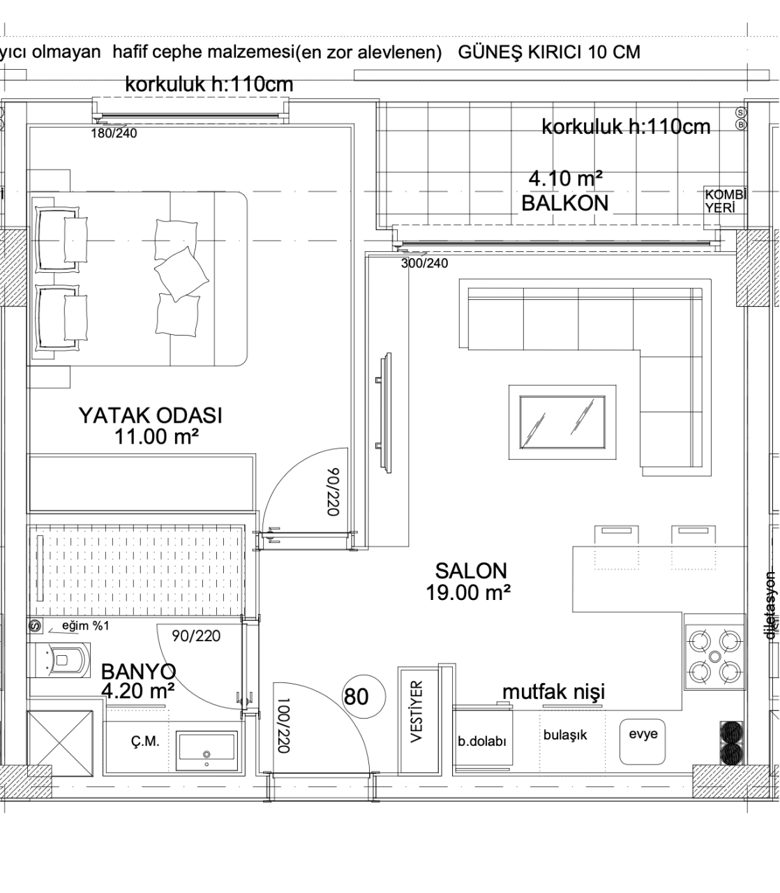 Квартира в Анталии, Турция, 50 м² - фото 16