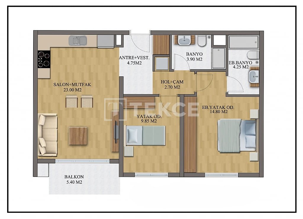 Апартаменты Муданья, Турция, 152 м² - фото 16