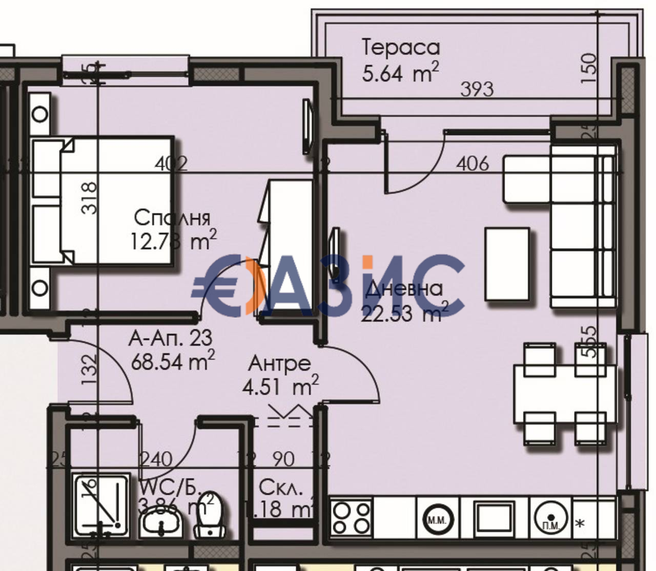 Апартаменты в Бургасе, Болгария, 68.5 м² - фото 4