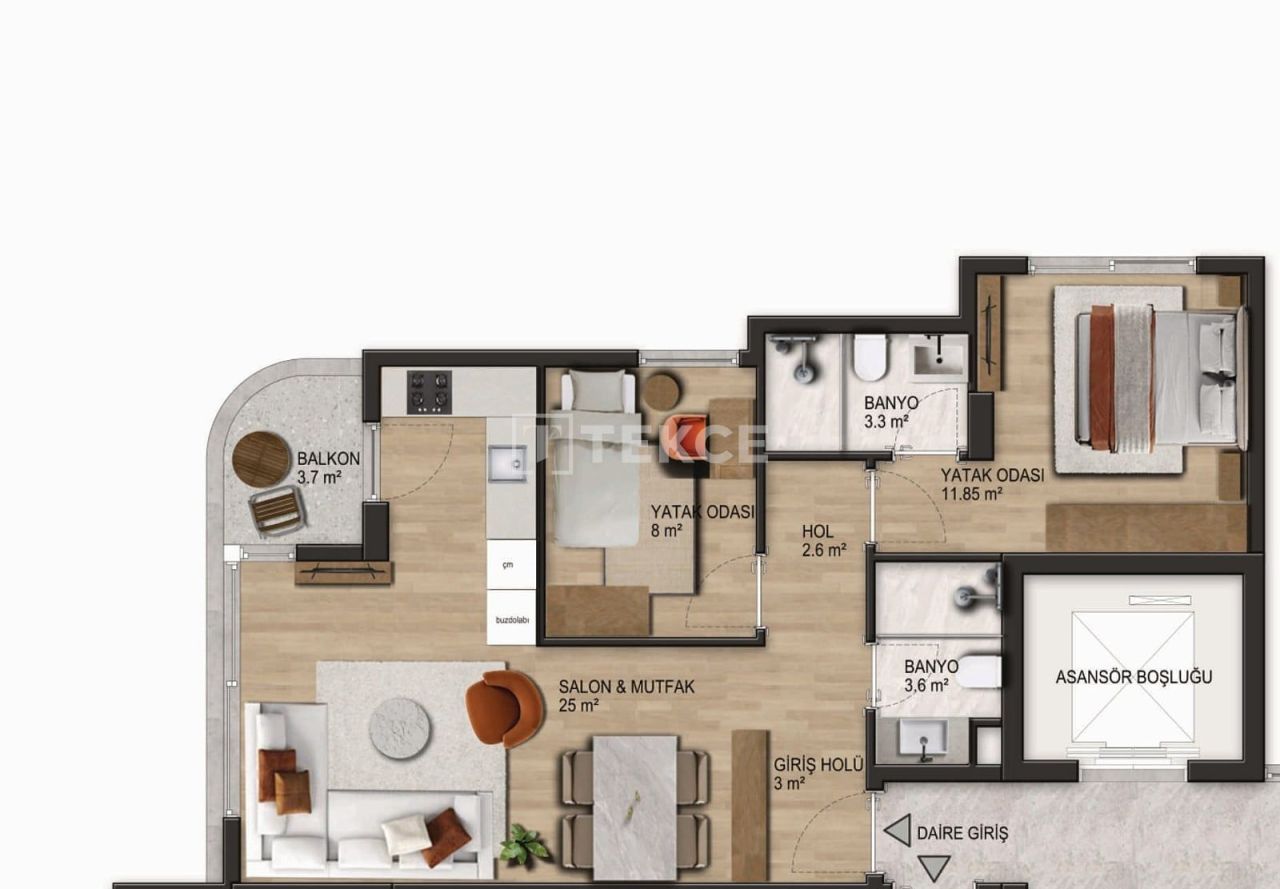 Пентхаус в Анталии, Турция, 141 м² - фото 12