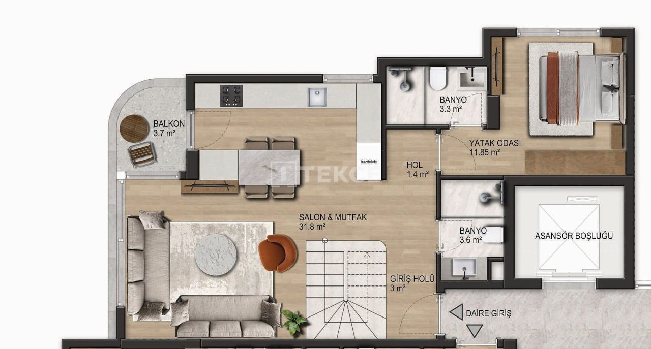 Пентхаус в Анталии, Турция, 141 м² - фото 14
