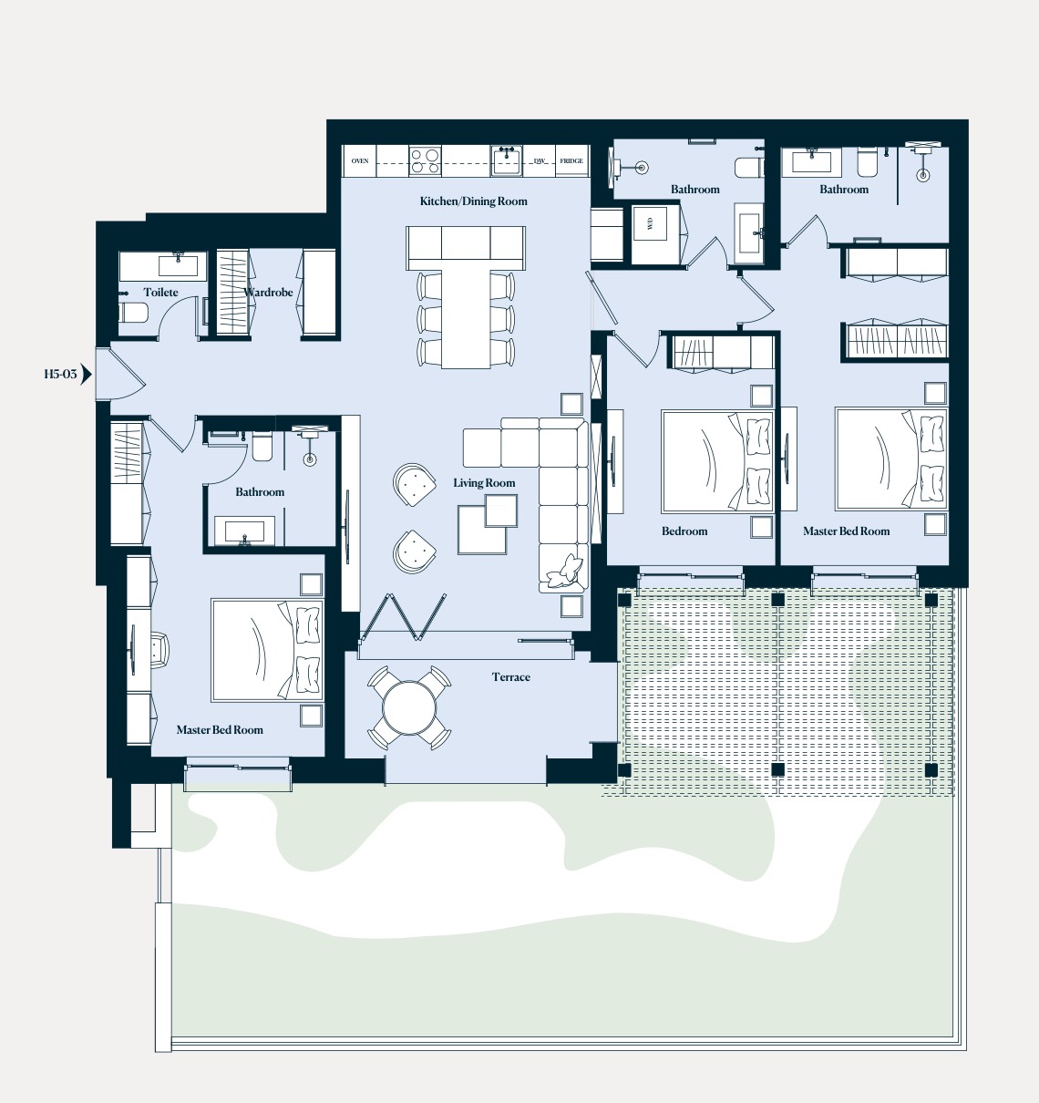 Квартира на полуострове Луштица, Черногория, 138.29 м² - фото 15