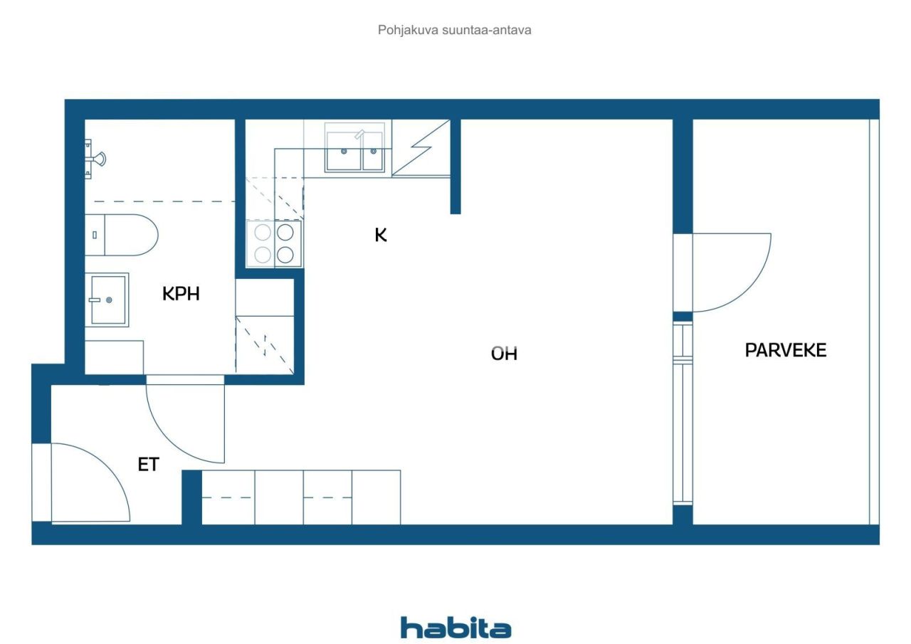 Апартаменты в Хельсинки, Финляндия, 27 м² - фото 2