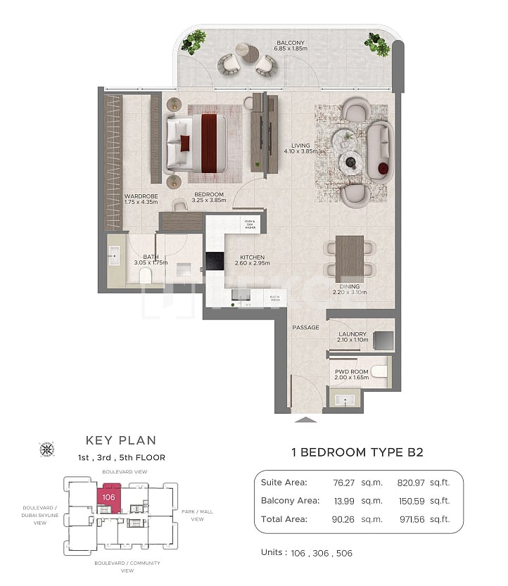 Апартаменты в Дубае, ОАЭ, 170 м² - фото 5