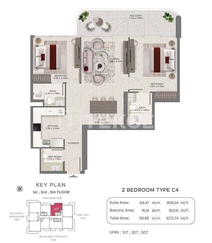 Апартаменты в Дубае, ОАЭ, 170 м² - фото 6
