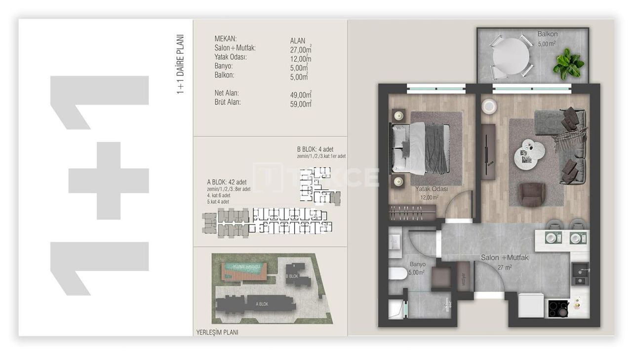 Апартаменты в Анталии, Турция, 80 м² - фото 18