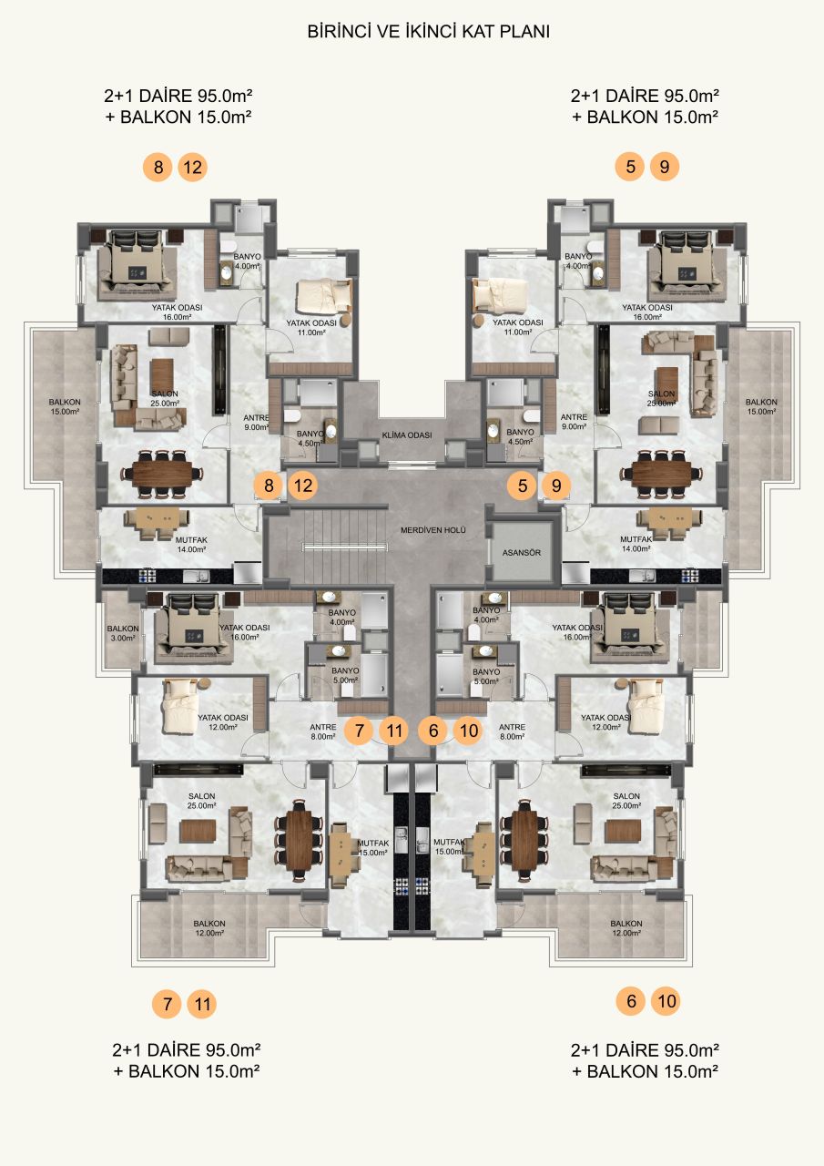 Квартира в Кестеле, Турция, 110 м² - фото 8