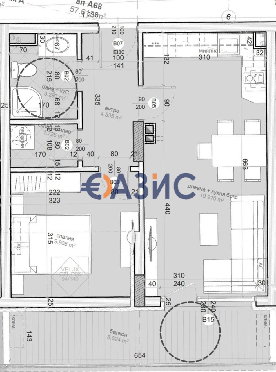 Апартаменты в Бургасе, Болгария, 65.7 м² - фото 4