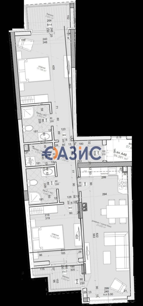 Апартаменты в Бургасе, Болгария, 106.5 м² - фото 4