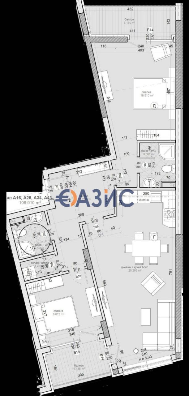 Апартаменты в Бургасе, Болгария, 117.8 м² - фото 4