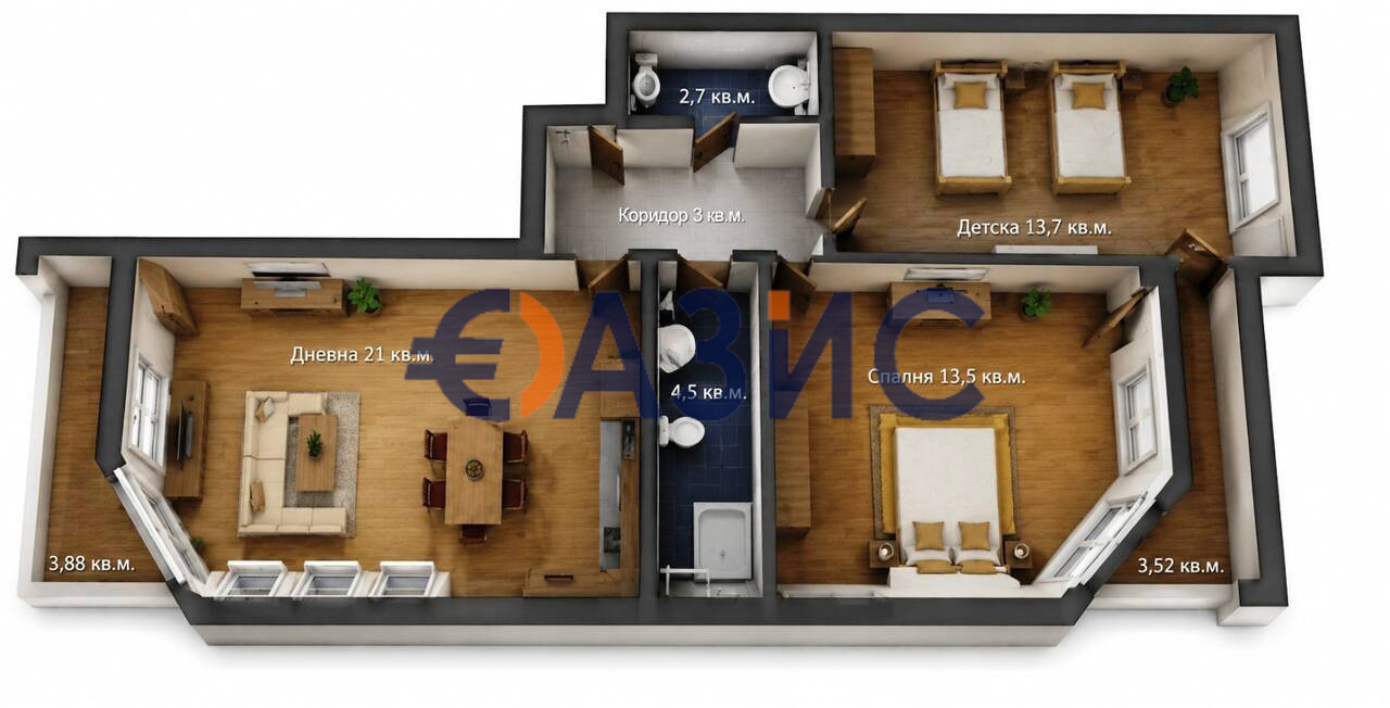 Апартаменты в Бургасе, Болгария, 100 м² - фото 12