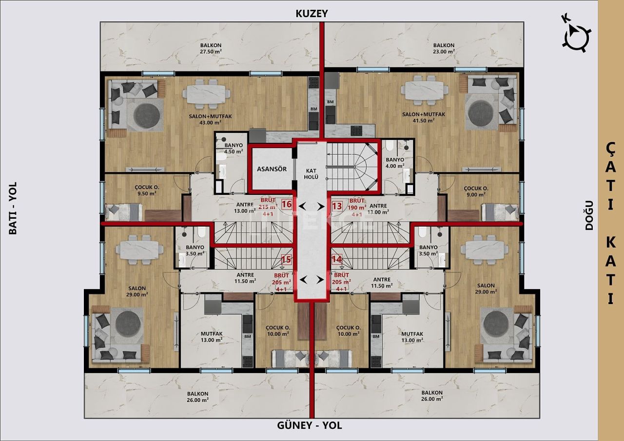 Пентхаус в Анталии, Турция, 190 м² - фото 14