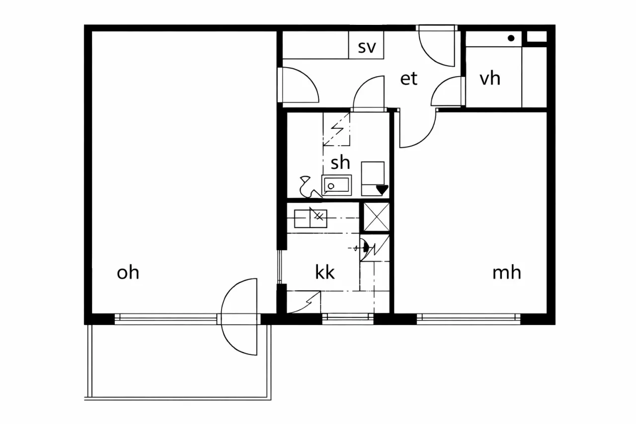 Квартира в Лиекса, Финляндия, 47.5 м² - фото 8