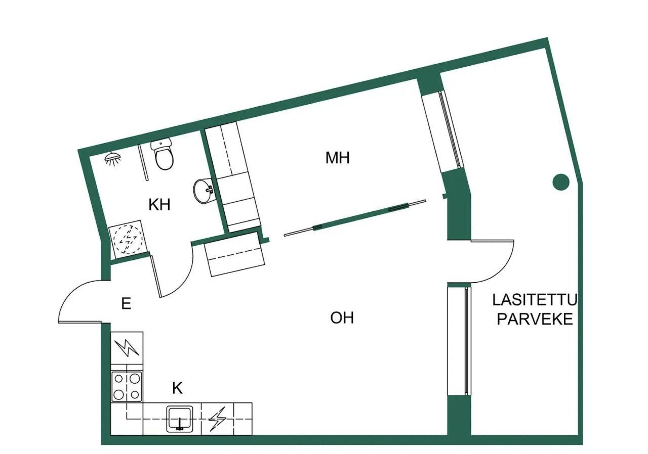 Квартира в Хельсинки, Финляндия, 36 м² - фото 2