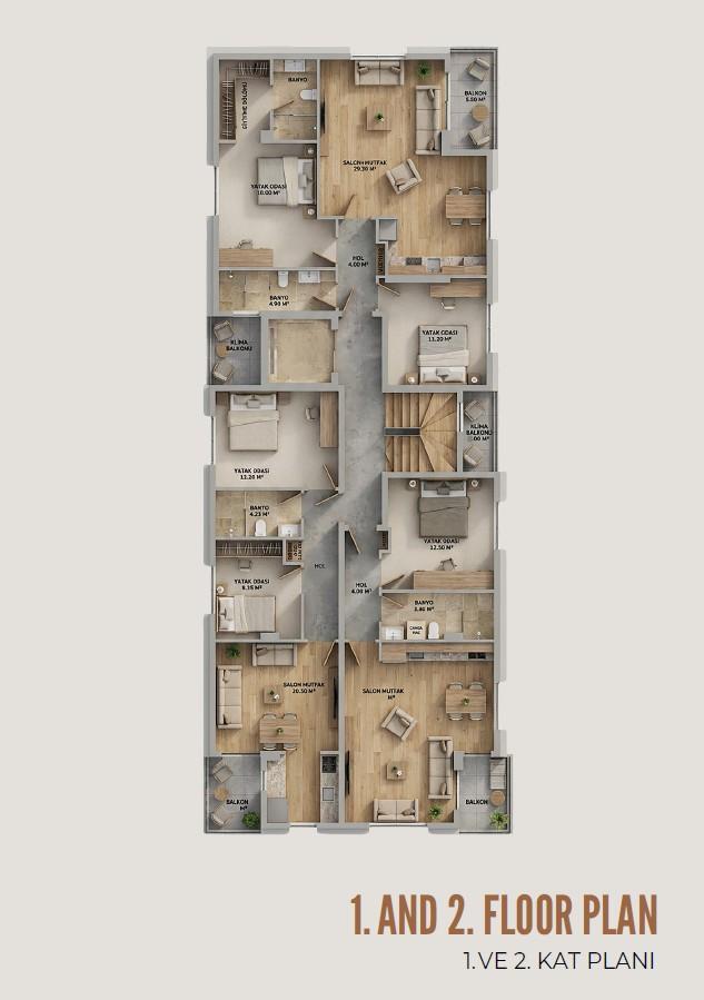Квартира в Анталии, Турция, 40 м² - фото 4