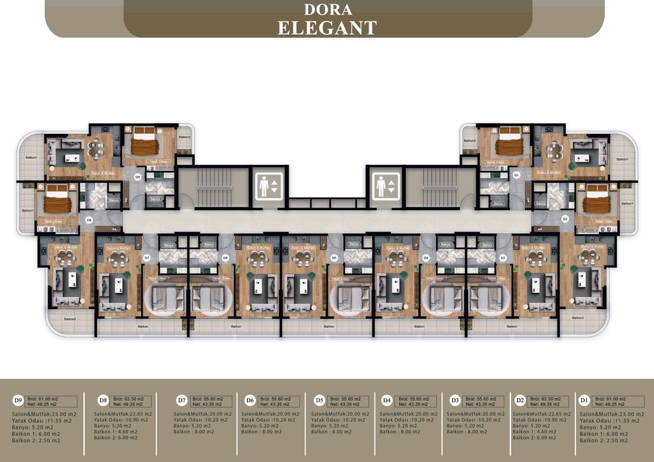 Квартира в Мерсине, Турция, 63 м² - фото 15