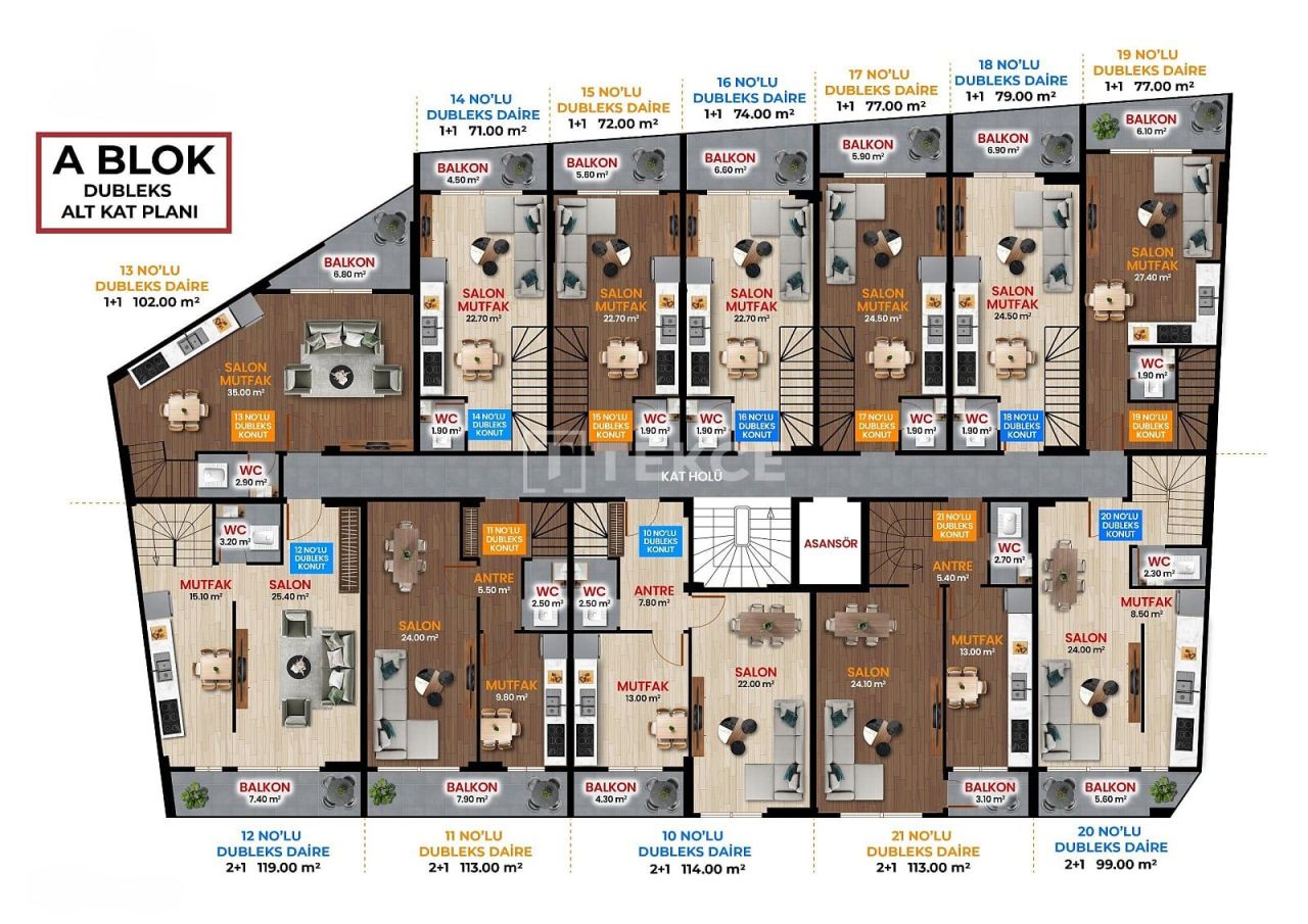 Апартаменты Нилюфер, Турция, 119 м² - фото 13