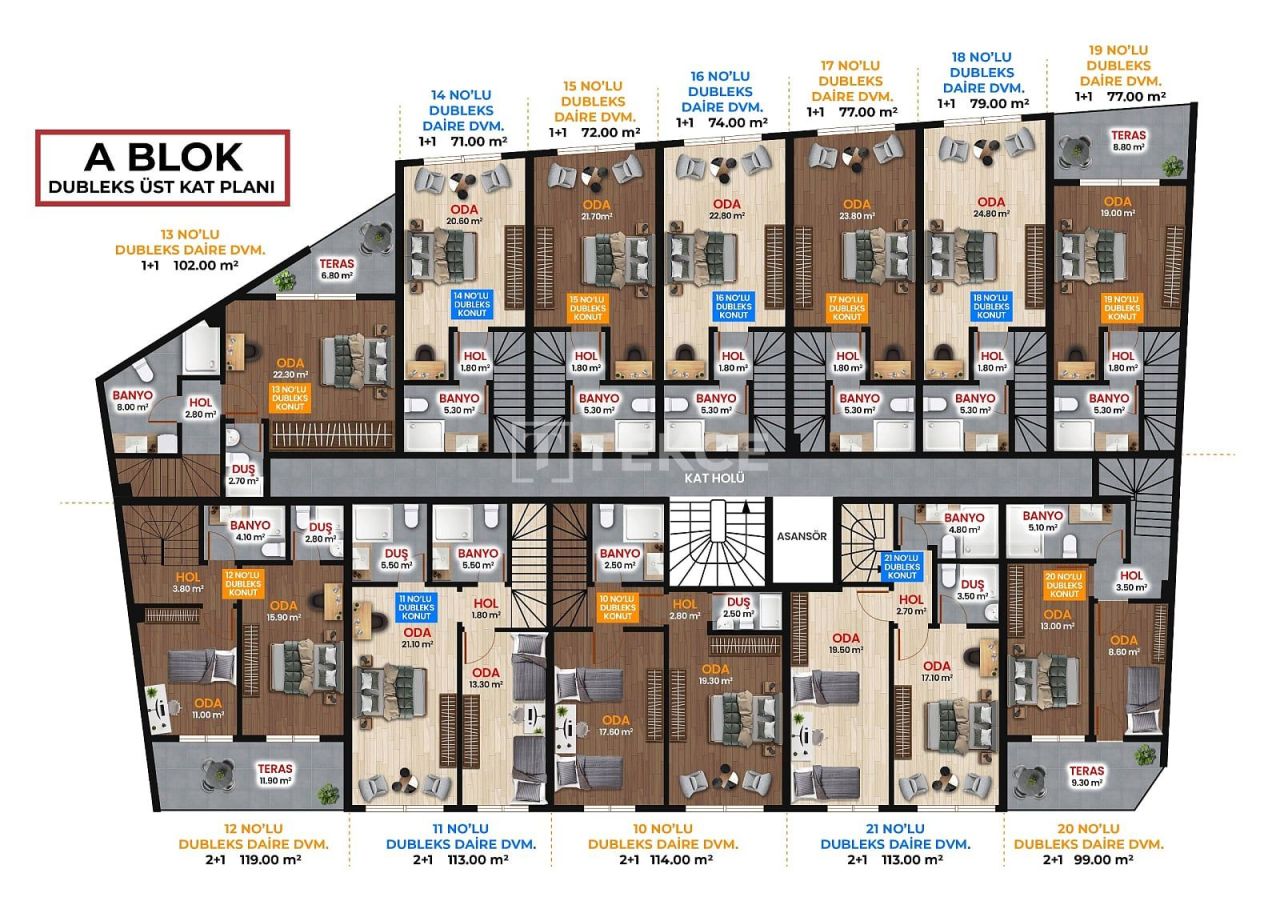 Апартаменты Нилюфер, Турция, 119 м² - фото 14