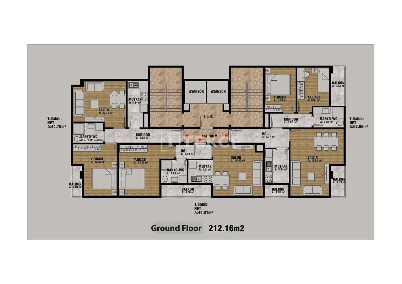 Апартаменты в Стамбуле, Турция, 60 м² - фото 14
