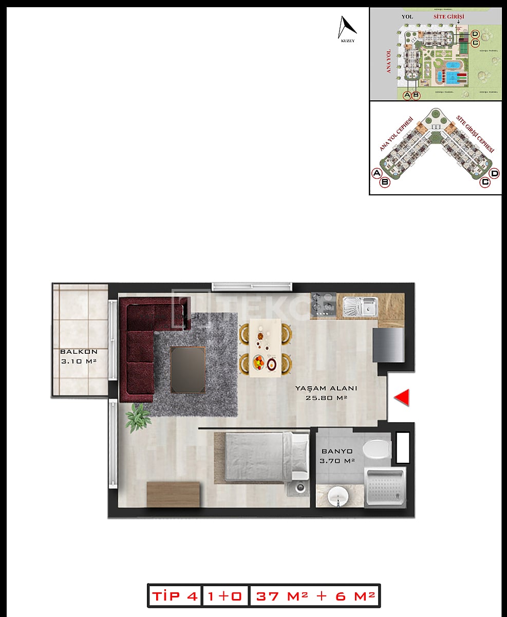 Апартаменты в Анталии, Турция, 119 м² - фото 14