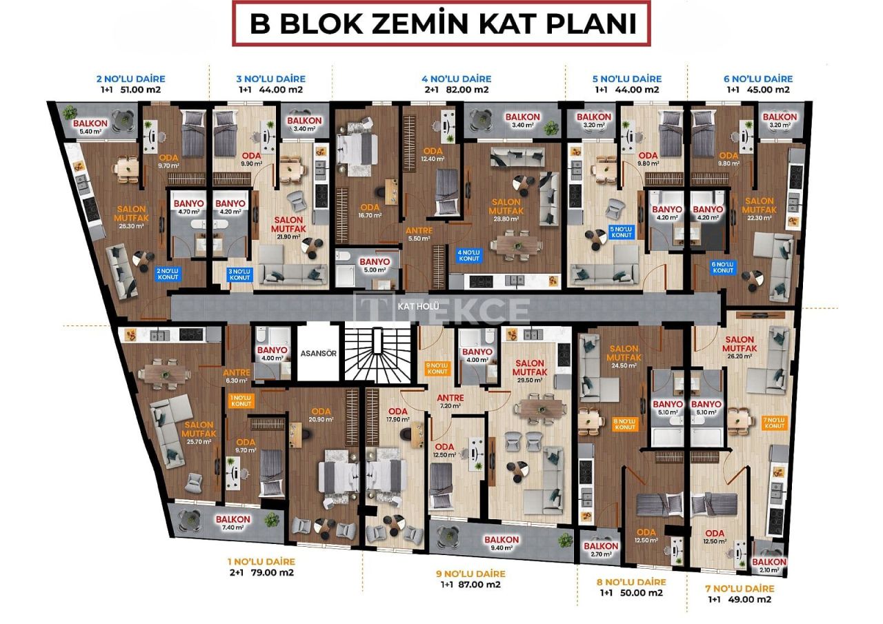 Апартаменты Нилюфер, Турция, 51 м² - фото 17