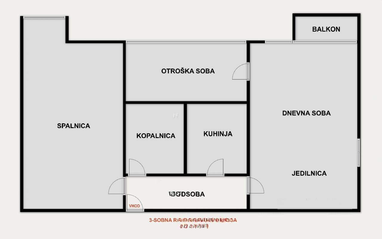 Квартира в Любляне, Словения, 63 м² - фото 1