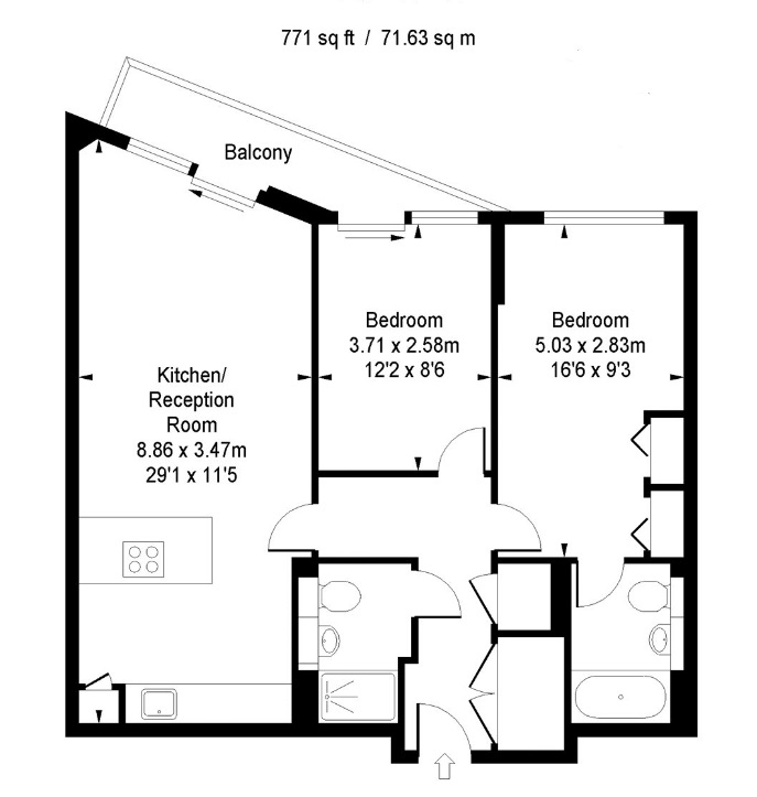 Квартира в Лондоне, Великобритания, 72 м² - фото 7