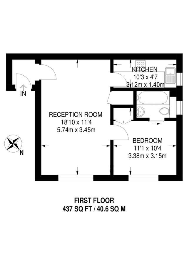 Квартира в Лондоне, Великобритания, 41 м² - фото 9