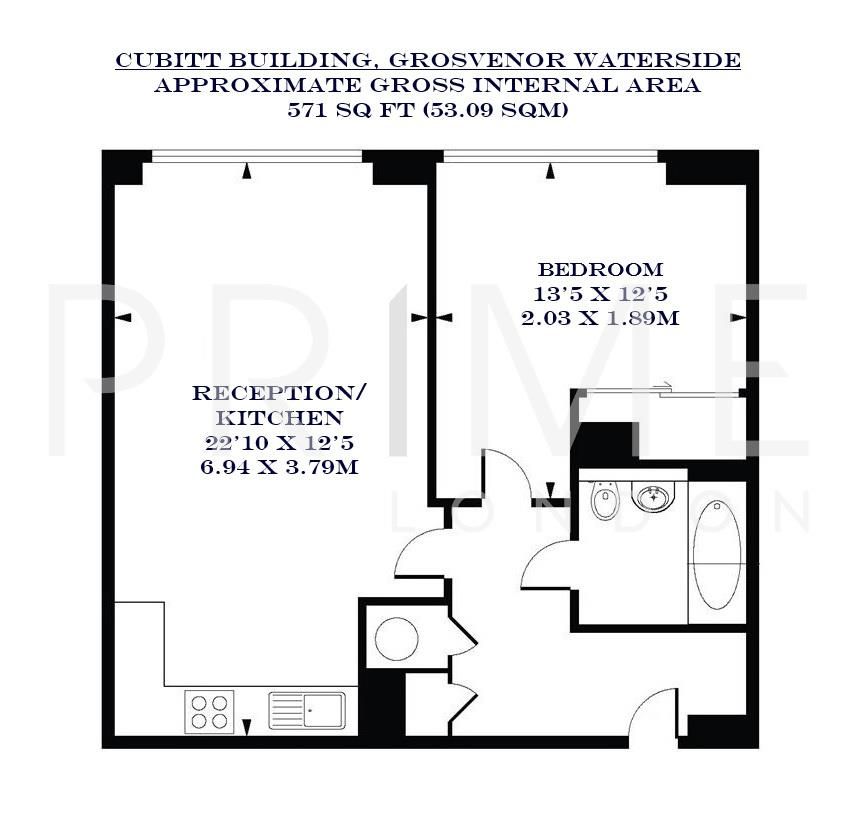 Квартира в Лондоне, Великобритания, 53 м² - фото 11